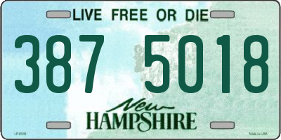 NH license plate 3875018