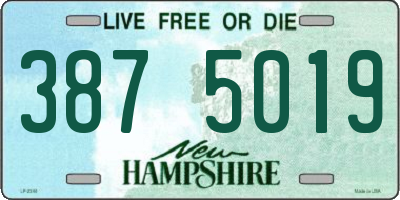 NH license plate 3875019