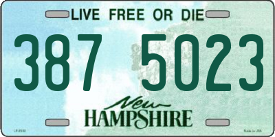 NH license plate 3875023