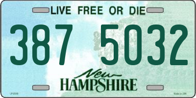 NH license plate 3875032