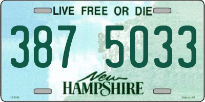 NH license plate 3875033