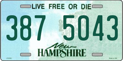 NH license plate 3875043