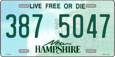 NH license plate 3875047