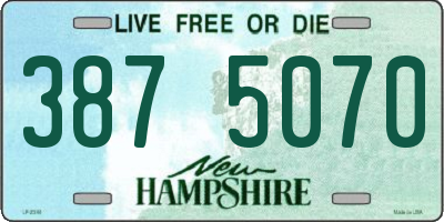 NH license plate 3875070