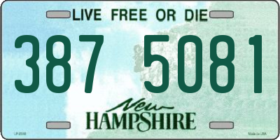 NH license plate 3875081