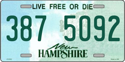 NH license plate 3875092