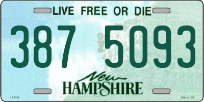 NH license plate 3875093