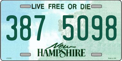 NH license plate 3875098