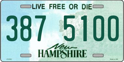 NH license plate 3875100