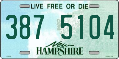 NH license plate 3875104