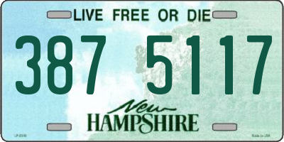 NH license plate 3875117