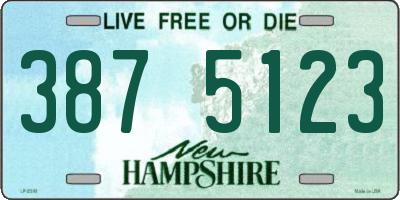 NH license plate 3875123