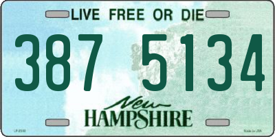 NH license plate 3875134