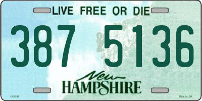 NH license plate 3875136