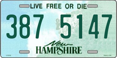 NH license plate 3875147