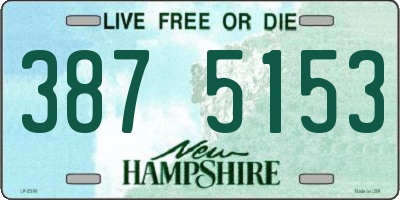 NH license plate 3875153