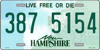 NH license plate 3875154