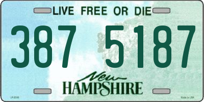 NH license plate 3875187