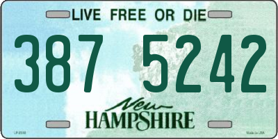 NH license plate 3875242