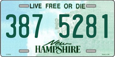 NH license plate 3875281