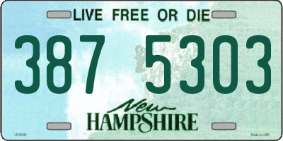 NH license plate 3875303
