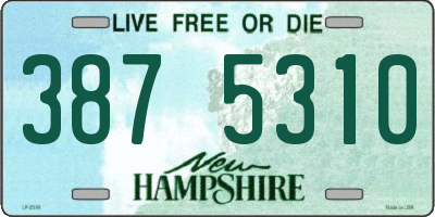 NH license plate 3875310