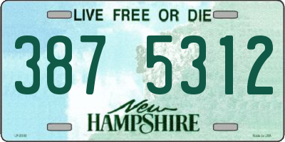 NH license plate 3875312