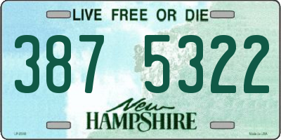 NH license plate 3875322