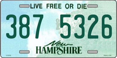 NH license plate 3875326
