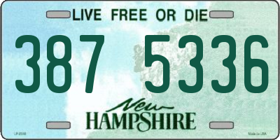 NH license plate 3875336