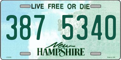 NH license plate 3875340