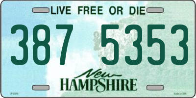 NH license plate 3875353