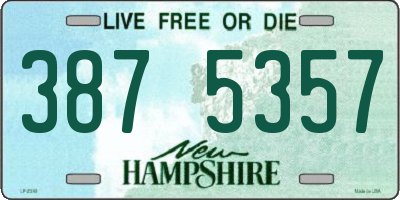 NH license plate 3875357