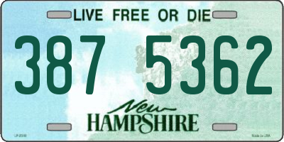 NH license plate 3875362