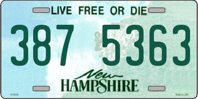 NH license plate 3875363