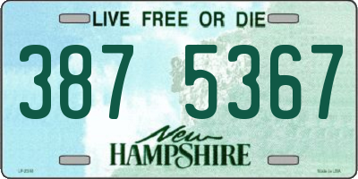 NH license plate 3875367