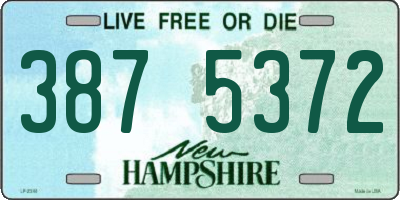 NH license plate 3875372