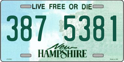 NH license plate 3875381