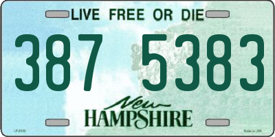 NH license plate 3875383