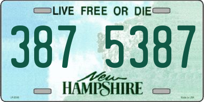 NH license plate 3875387