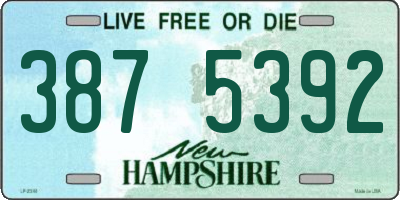 NH license plate 3875392