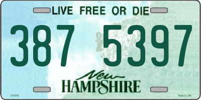 NH license plate 3875397