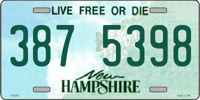 NH license plate 3875398