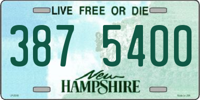 NH license plate 3875400