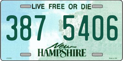 NH license plate 3875406