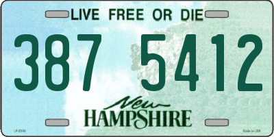 NH license plate 3875412