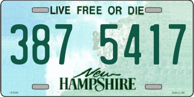 NH license plate 3875417