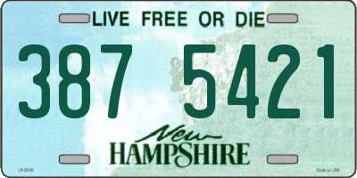 NH license plate 3875421