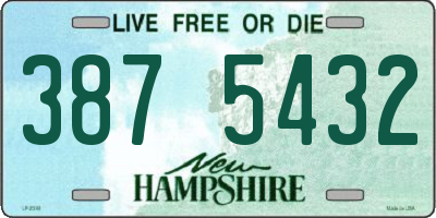 NH license plate 3875432