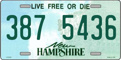 NH license plate 3875436